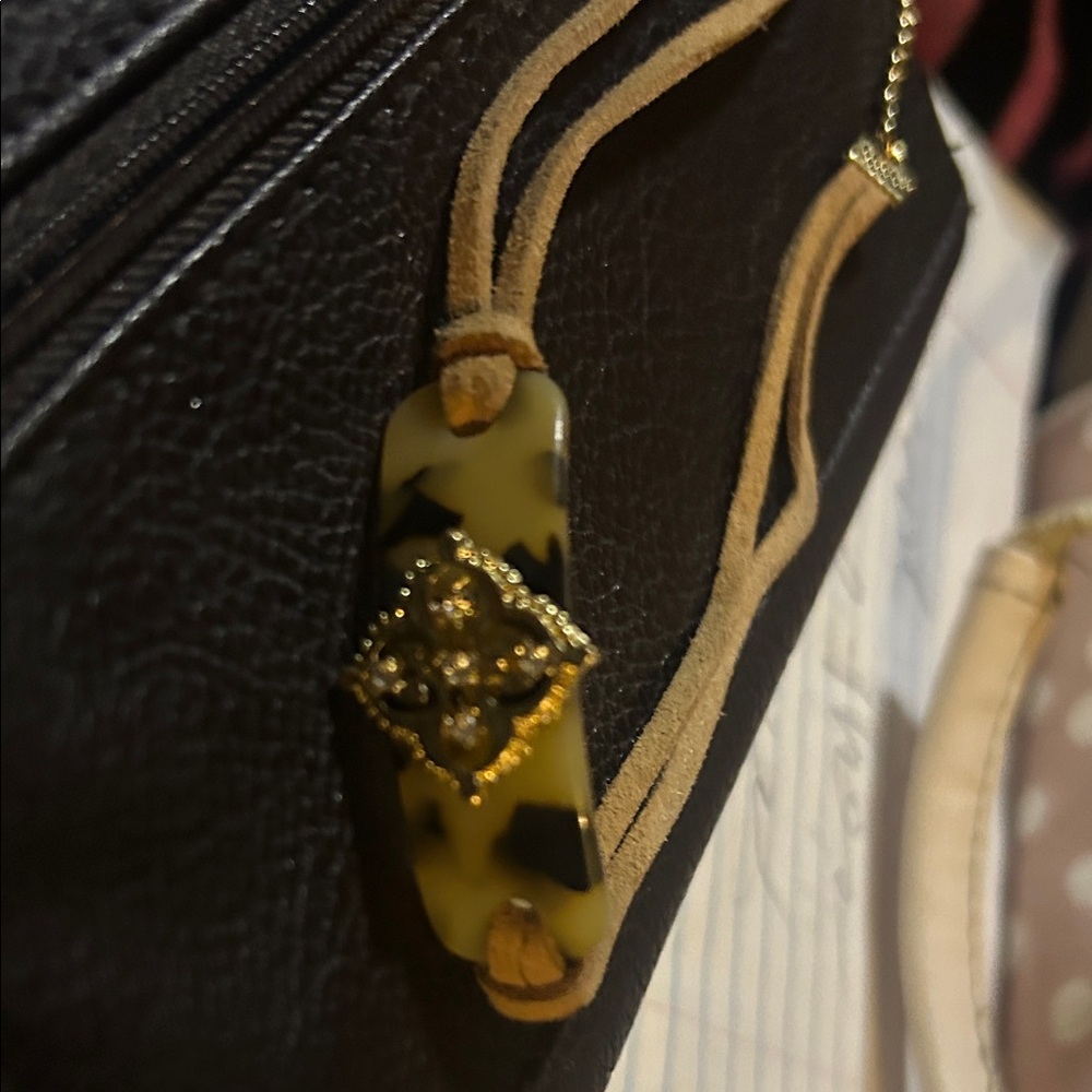 Gold and Black Pendant choker